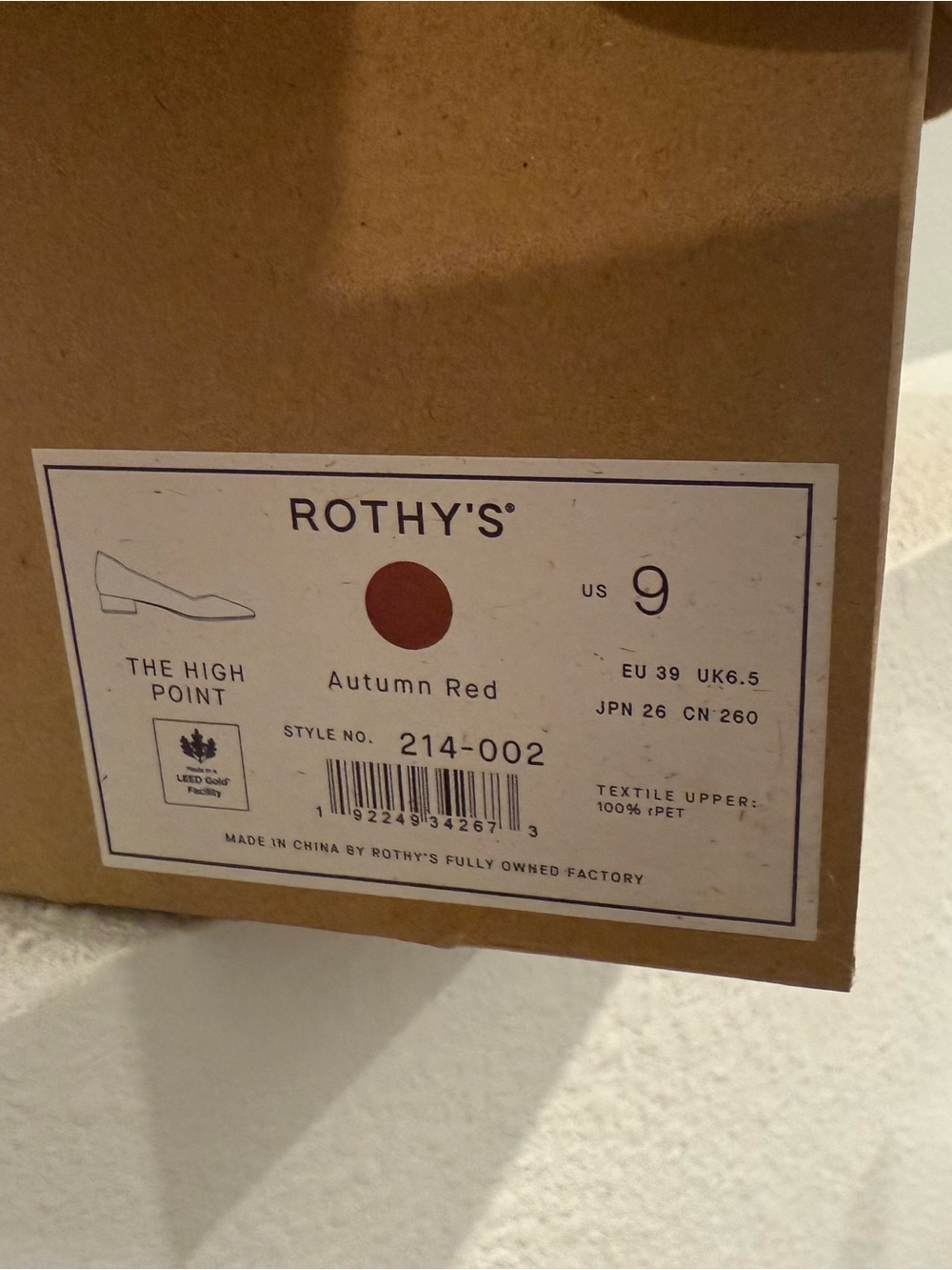 Rothy's Women's Pointed Low Block Heel Flats in Burgundy - Picture 4 of 4